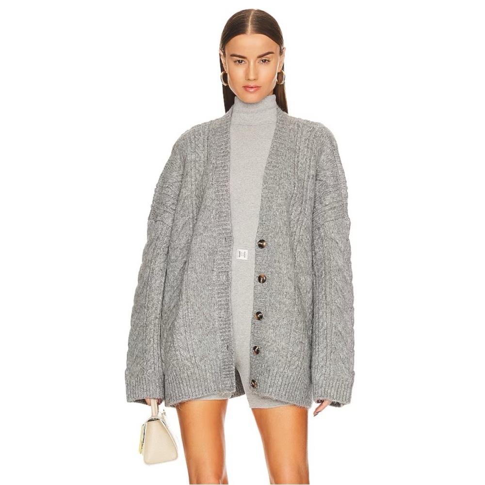 Revolve: Helsa ‘Serena’ Cable Knit Sweater Cardigan, Size: S